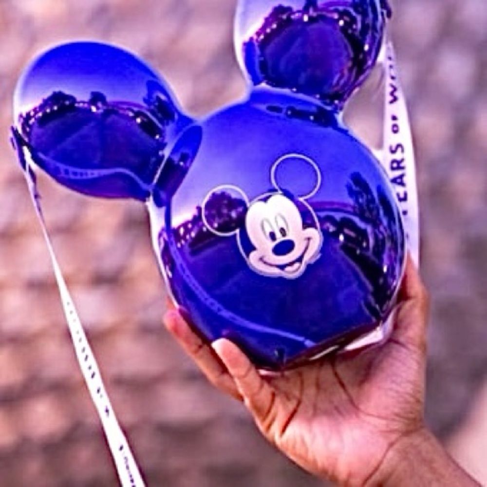 Disney World’s 100th Anniversary Purple Mickey Balloon Popcorn Bucket